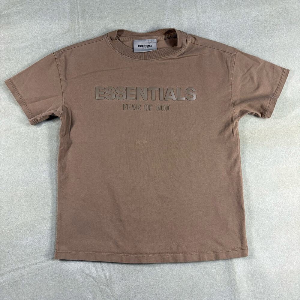Fear of God Essentials‎ Kids Wood Short Sleeve T-Shirt Size 10 Preowned